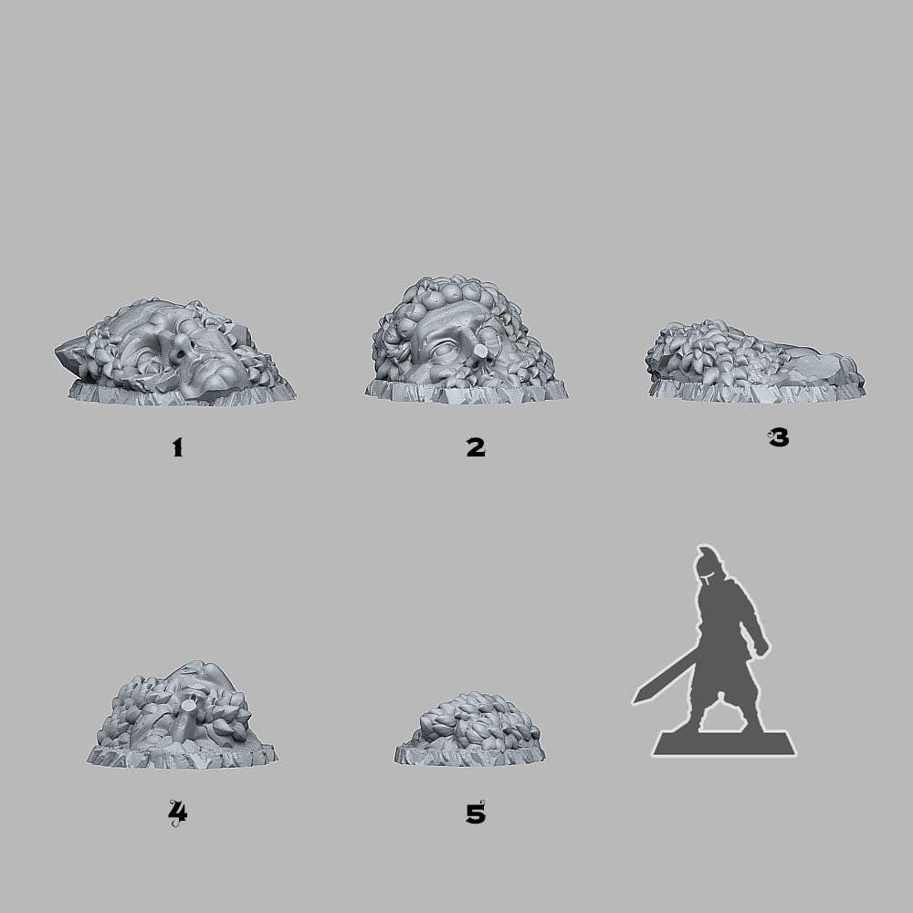 Overgrown Statues - Fantastic Plants and Rocks | 28mm and 32mm | Wargaming | DnD | Tabletop Roleplaying