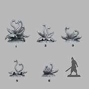 Carnivorous Tentacle Plants - Fantastic Plants and Rocks | 28mm and 32mm | Wargaming | DnD | Tabletop Roleplaying