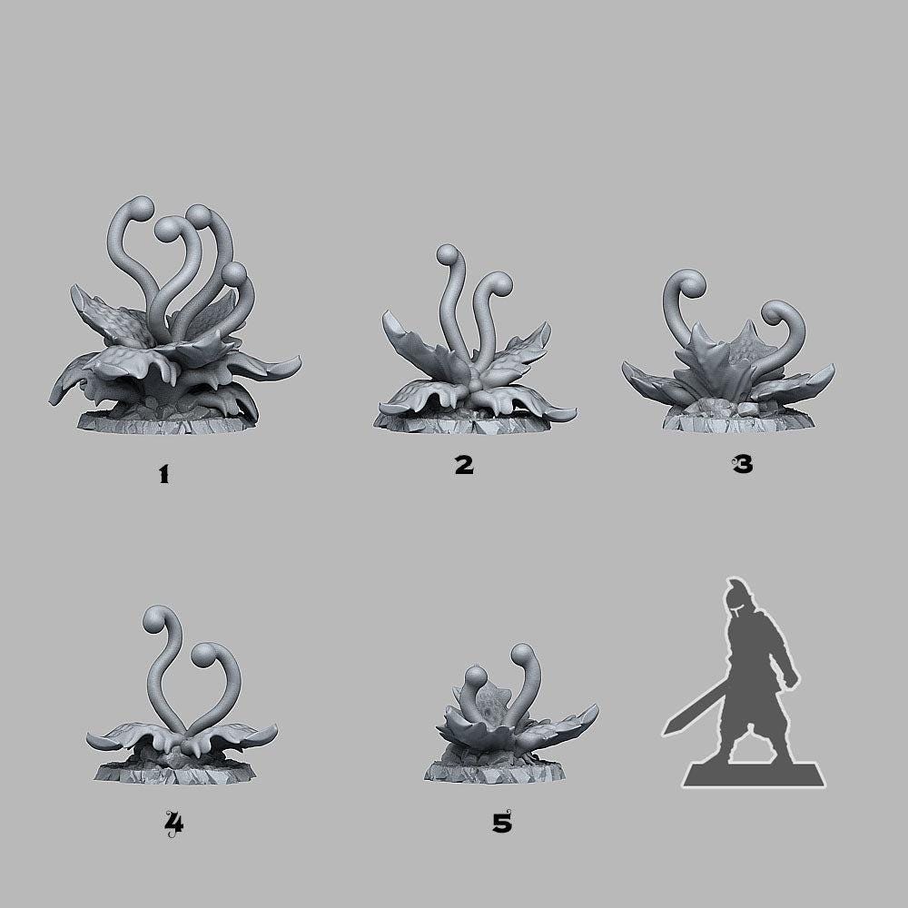 Carnivorous Tentacle Plants - Fantastic Plants and Rocks | 28mm and 32mm | Wargaming | DnD | Tabletop Roleplaying