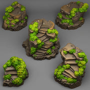 Ancient Magic Stairs Scatter Terrain - Fantastic Plants and Rocks | 28mm and 32mm | Wargaming | DnD | Tabletop Roleplaying