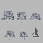 Ancient Magic Stairs Scatter Terrain - Fantastic Plants and Rocks | 28mm and 32mm | Wargaming | DnD | Tabletop Roleplaying