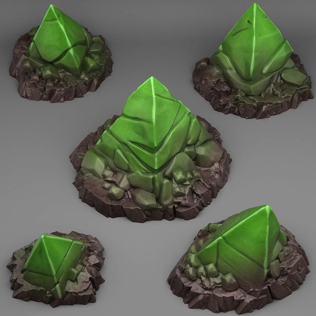 Alien Shards Scatter Terrain - Fantastic Plants and Rocks | 28mm and 32mm | Wargaming | DnD | Tabletop Roleplaying