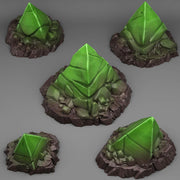 Alien Shards Scatter Terrain - Fantastic Plants and Rocks | 28mm and 32mm | Wargaming | DnD | Tabletop Roleplaying