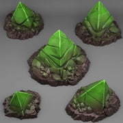 Alien Shards Scatter Terrain - Fantastic Plants and Rocks | 28mm and 32mm | Wargaming | DnD | Tabletop Roleplaying