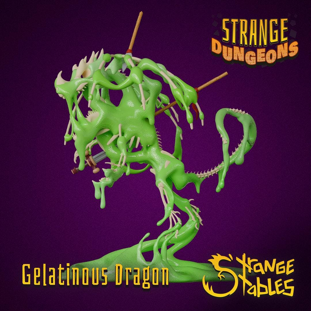 Gelationous Dragon - Strange Stables | 28mm and 32mm | Wargaming | DnD | Tabletop Roleplaying