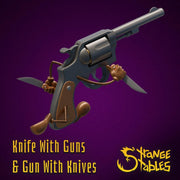 Gun with Knives, and Knife with Guns - Strange Stables | 28mm and 32mm | Wargaming | DnD | Tabletop Roleplaying