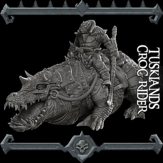 Tusklands Croc Rider - Rocket Pig Games | 28mm and 32mm | Wargaming | DnD | Tabletop Roleplaying