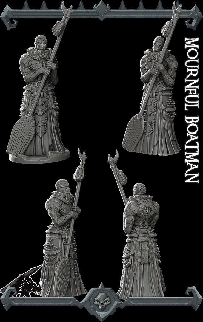 Mournful Boatman - Rocket Pig Games | 28mm and 32mm | Wargaming | DnD | Tabletop Roleplaying