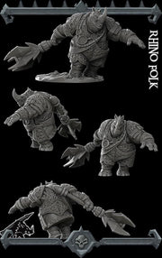 Rhino Folk - Rocket Pig Games | 28mm and 32mm | Wargaming | DnD | Tabletop Roleplaying