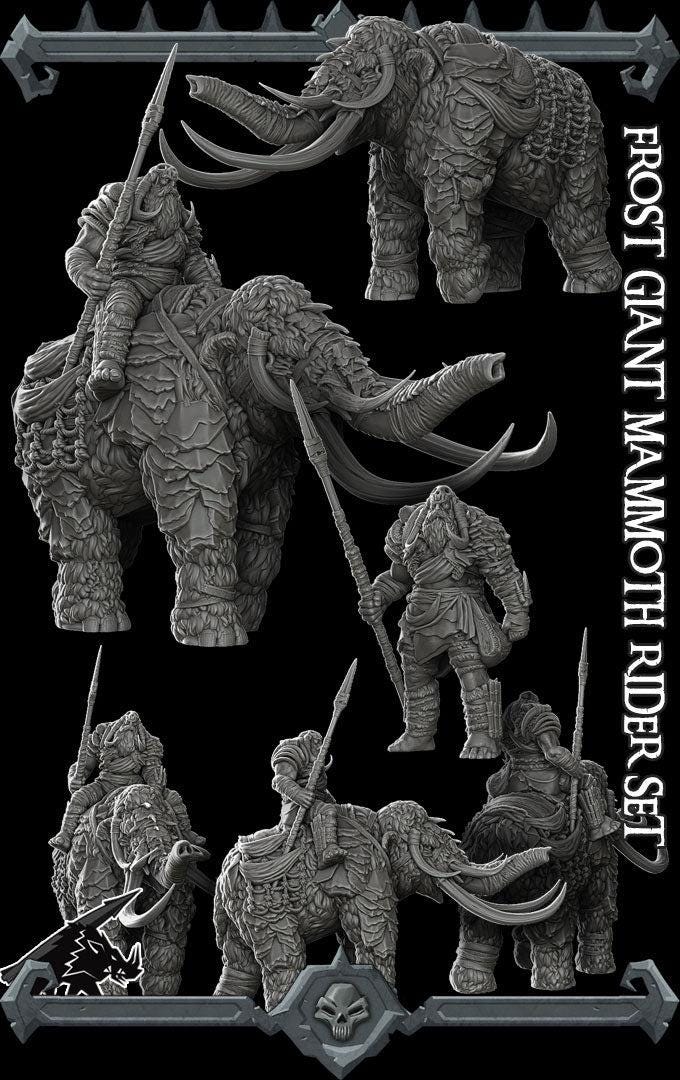 Frost Giant Mammoth Rider - Rocket Pig Games | 28mm and 32mm | Wargaming | DnD | Tabletop Roleplaying