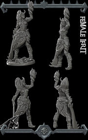 Female Ifrit - Rocket Pig Games | 28mm and 32mm | Wargaming | DnD | Tabletop Roleplaying
