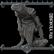 Dinofolk Rex, Trex Barbarian - Rocket Pig Games | 28mm and 32mm | Wargaming | DnD | Tabletop Roleplaying