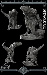 Dinofolk Rex, Trex Barbarian - Rocket Pig Games | 28mm and 32mm | Wargaming | DnD | Tabletop Roleplaying