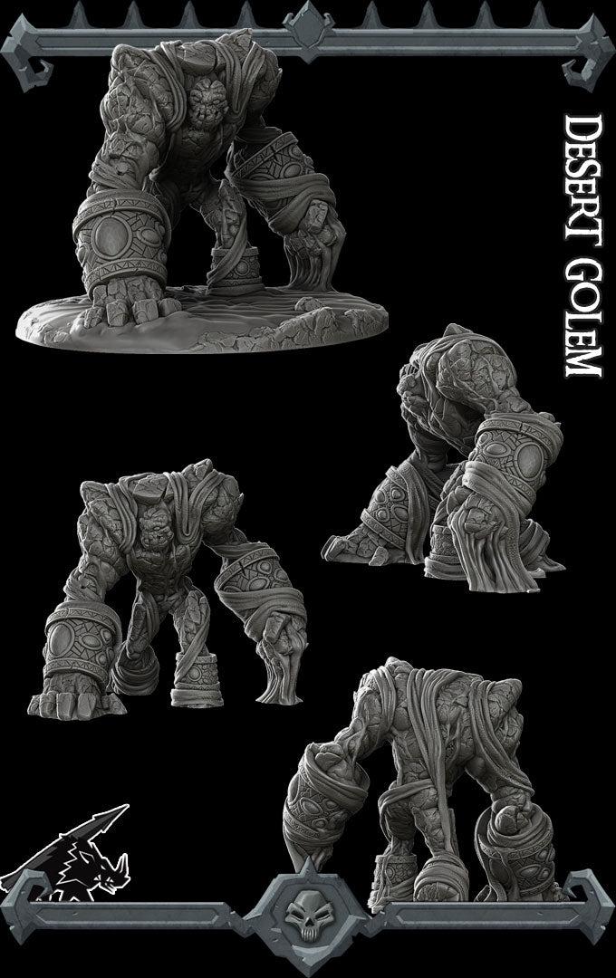 Desert Golem - Rocket Pig Games | 28mm and 32mm | Wargaming | DnD | Tabletop Roleplaying