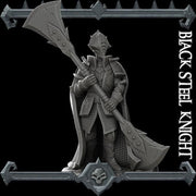 Black Steel Knight - Rocket Pig Games | 28mm and 32mm | Wargaming | DnD | Tabletop Roleplaying
