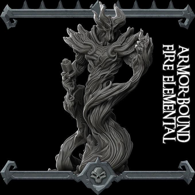Armorbound Fire Elemental - Rocket Pig Games | 28mm and 32mm | Wargaming | DnD | Tabletop Roleplaying