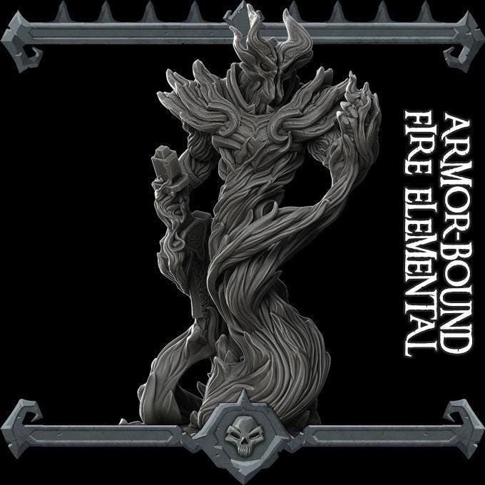 Armorbound Fire Elemental - Rocket Pig Games | 28mm and 32mm | Wargaming | DnD | Tabletop Roleplaying