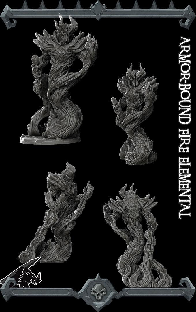 Armorbound Fire Elemental - Rocket Pig Games | 28mm and 32mm | Wargaming | DnD | Tabletop Roleplaying