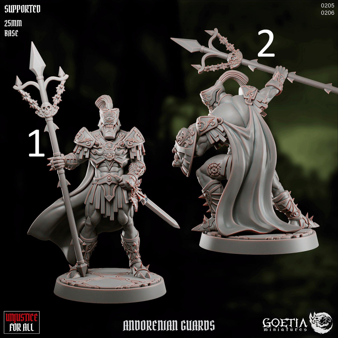 Andorenian Guards, Knights of the Court - Goetia Miniatures | 28mm and 32mm | Wargaming | DnD | Tabletop Roleplaying