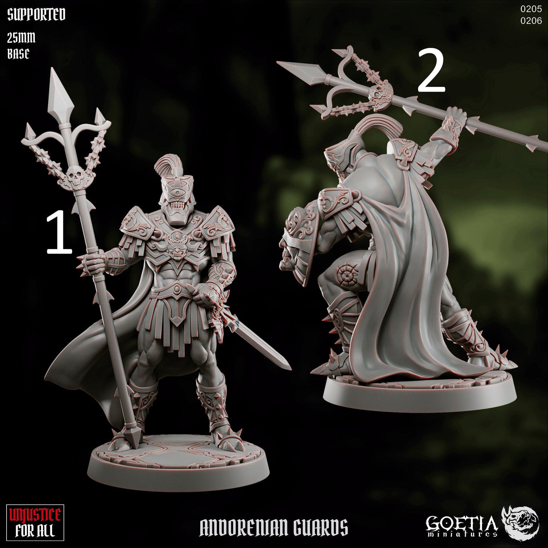 Andorenian Guards, Knights of the Court - Goetia Miniatures | 28mm and 32mm | Wargaming | DnD | Tabletop Roleplaying