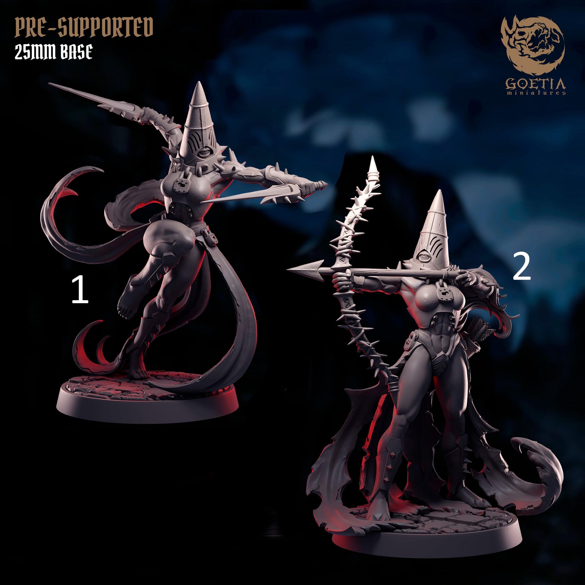 Female Repentants, Cultist Assassins - Goetia Miniatures | 28mm and 32mm | Wargaming | DnD | Tabletop Roleplaying