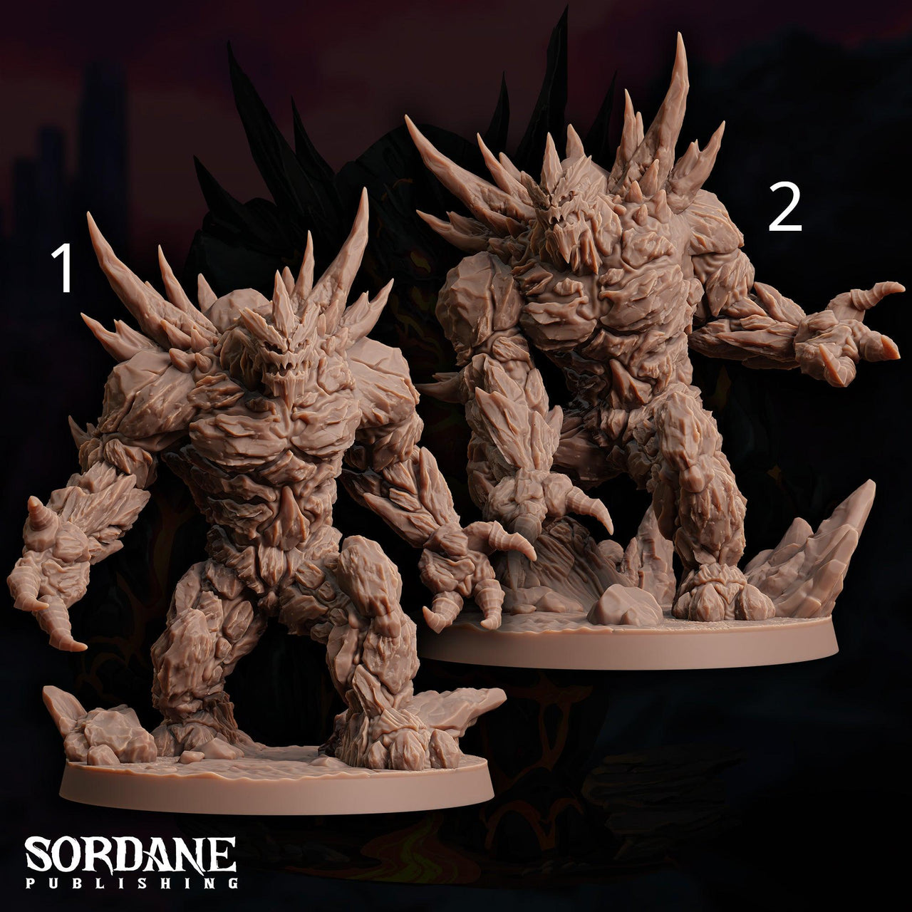 Brimstone Behemoth. Evil Earth Elemental - Sordane Publishing | 28mm and 32mm | Wargaming | DnD | Tabletop Roleplaying