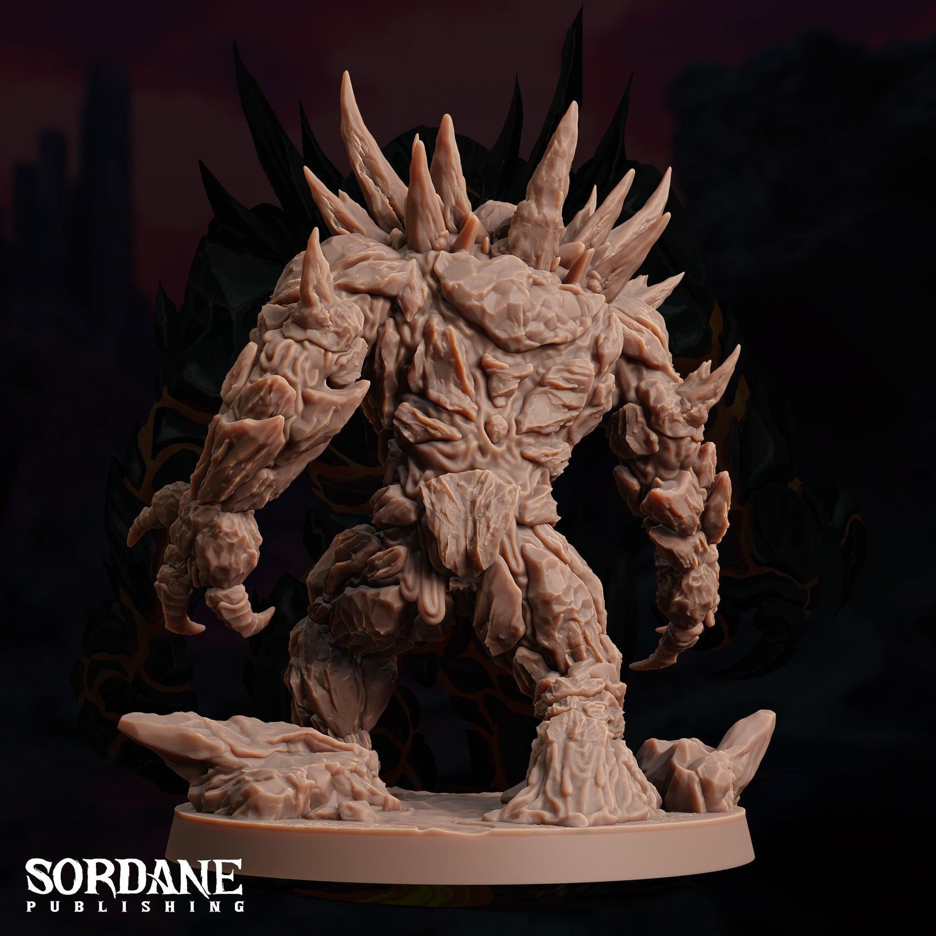 Brimstone Behemoth. Evil Earth Elemental - Sordane Publishing | 28mm and 32mm | Wargaming | DnD | Tabletop Roleplaying