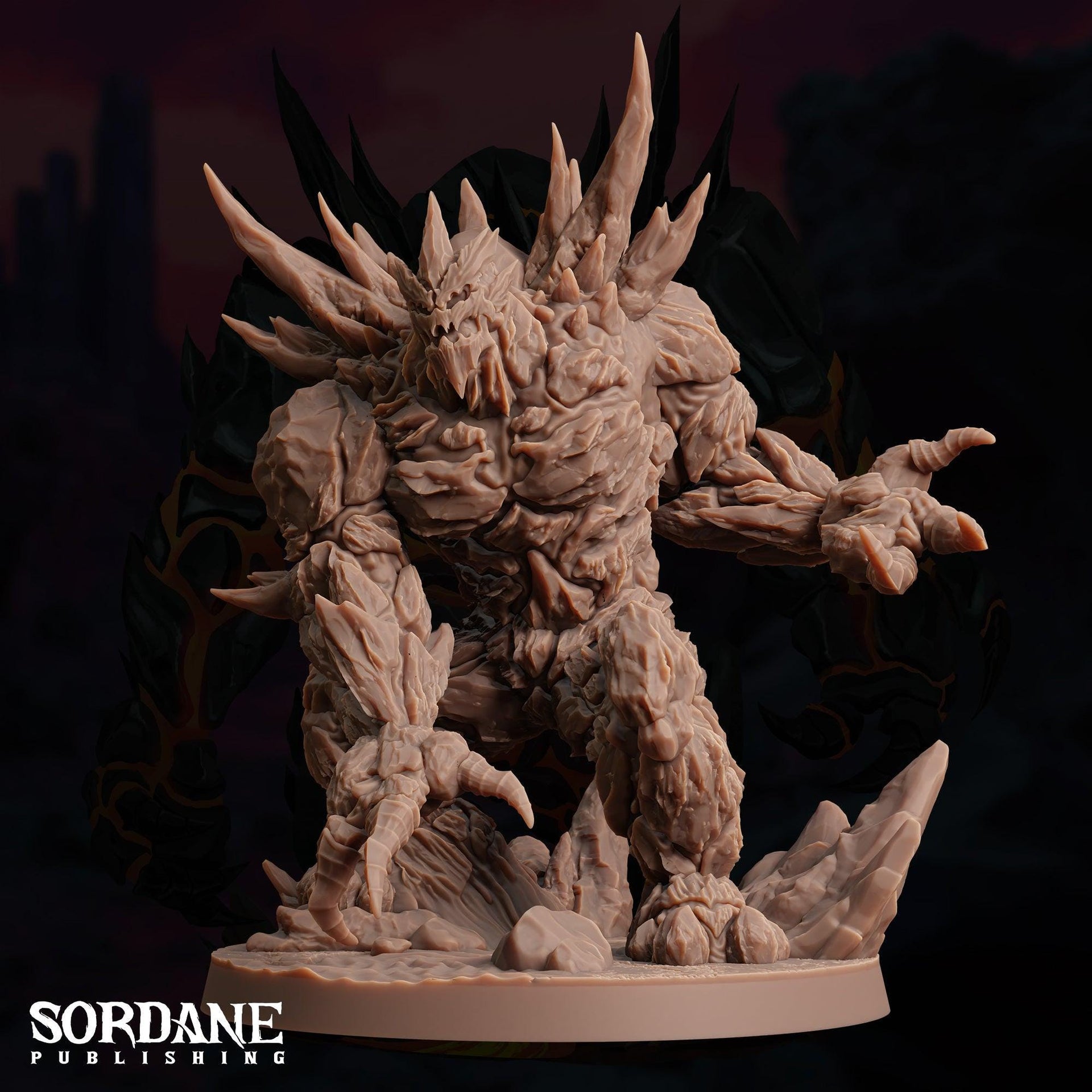 Brimstone Behemoth. Evil Earth Elemental - Sordane Publishing | 28mm and 32mm | Wargaming | DnD | Tabletop Roleplaying