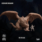 Icemane Dragon. Wooly Ice Dragon - Sordane Publishing | 28mm and 32mm | Wargaming | DnD | Tabletop Roleplaying