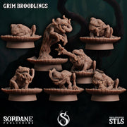 Grim Broodlings. Giant Frog Spawn - Sordane Publishing | 28mm and 32mm | Wargaming | DnD | Tabletop Roleplaying