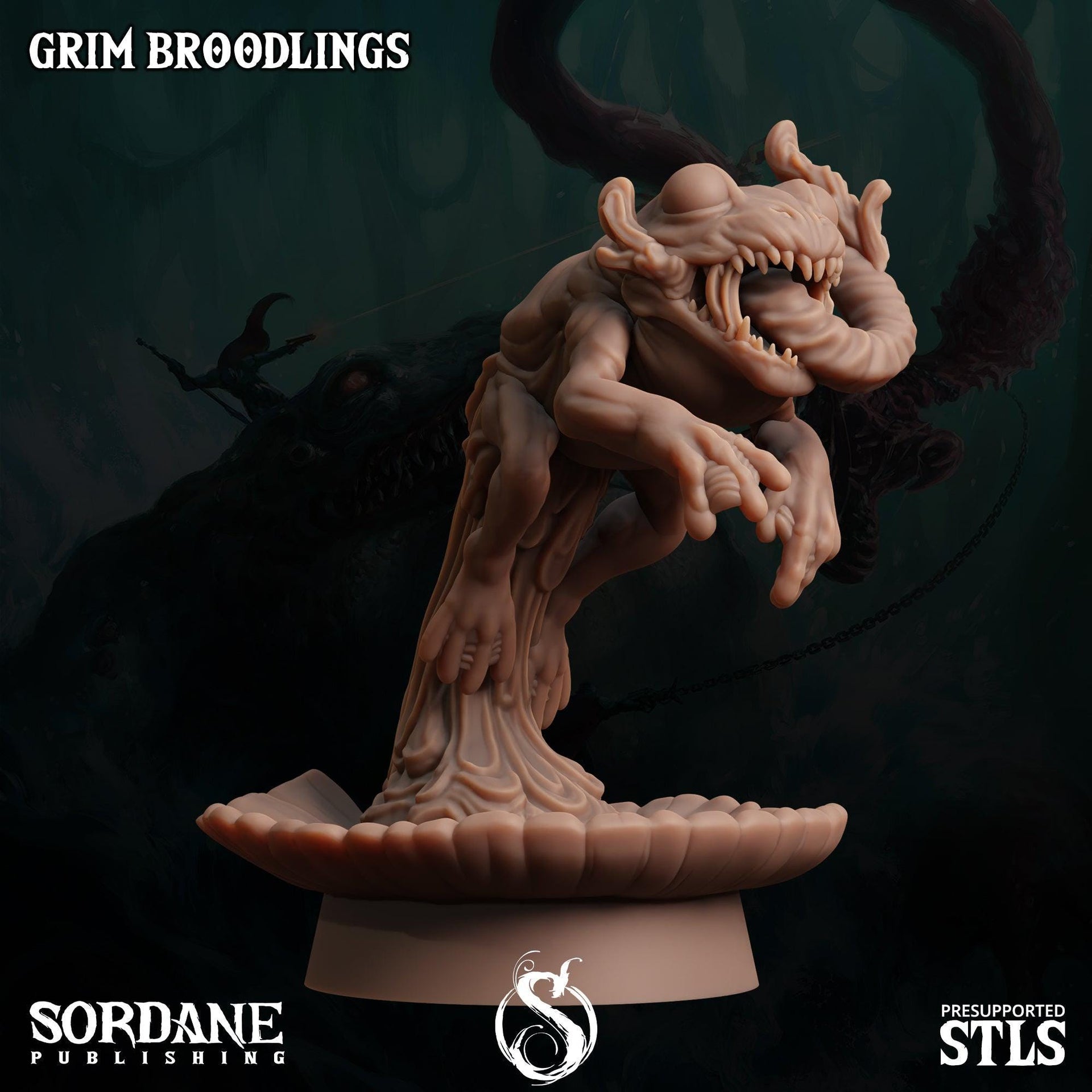 Grim Broodlings. Giant Frog Spawn - Sordane Publishing | 28mm and 32mm | Wargaming | DnD | Tabletop Roleplaying