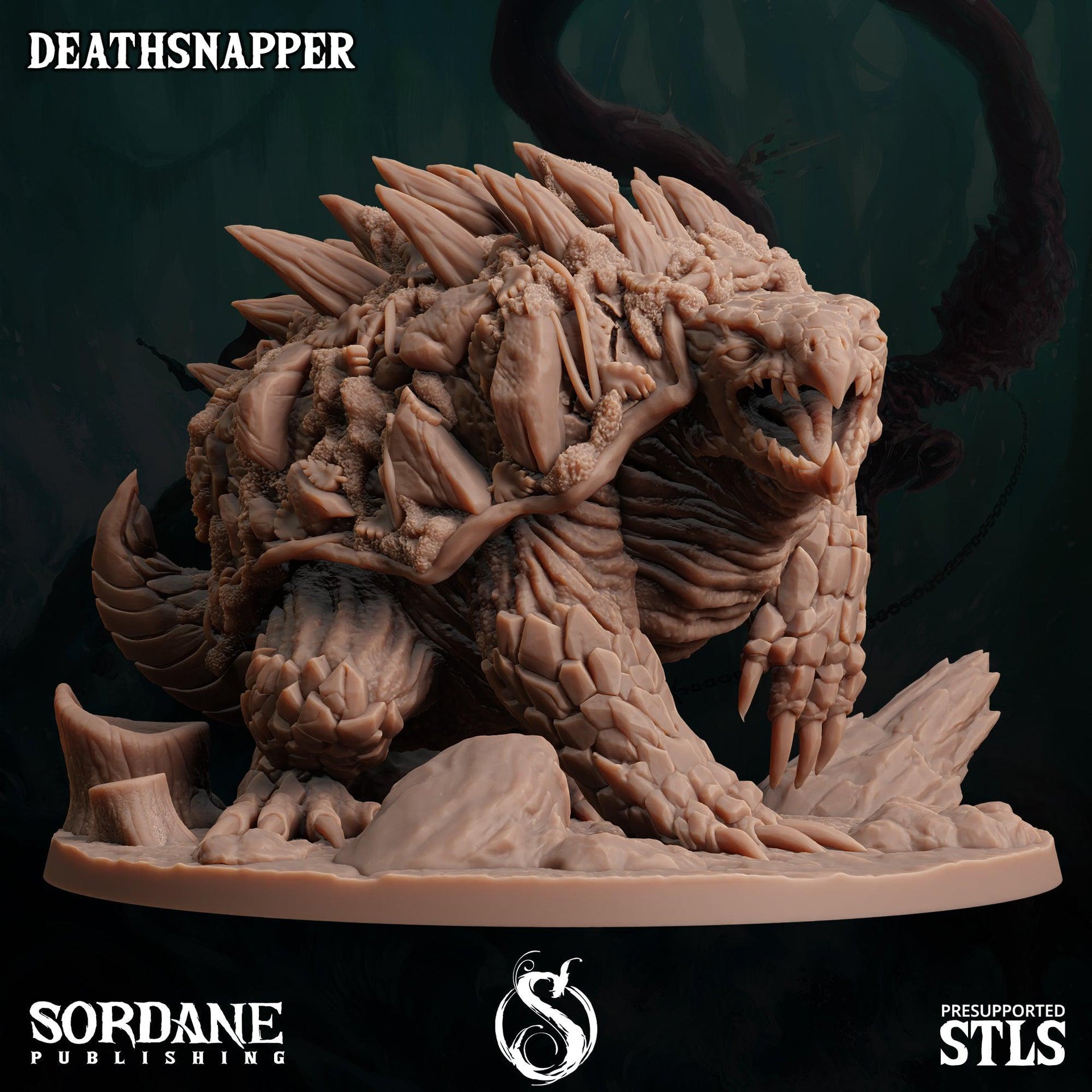 Deathsnapper, Giant Snapping Turtle Monster - Sordane Publishing | 28mm and 32mm | Wargaming | DnD | Tabletop Roleplaying