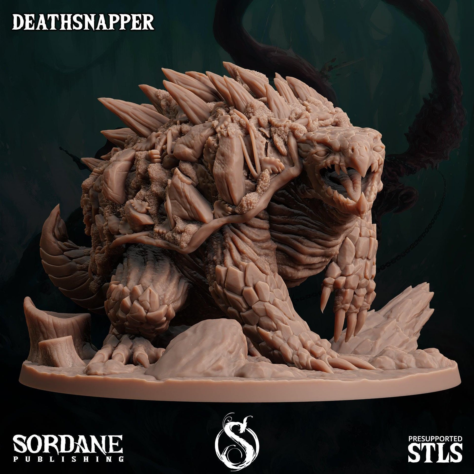 Deathsnapper, Giant Snapping Turtle Monster - Sordane Publishing | 28mm and 32mm | Wargaming | DnD | Tabletop Roleplaying