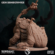 Grim Broodspawner. Giant Surinam Toad Monster - Sordane Publishing | 28mm and 32mm | Wargaming | DnD | Tabletop Roleplaying