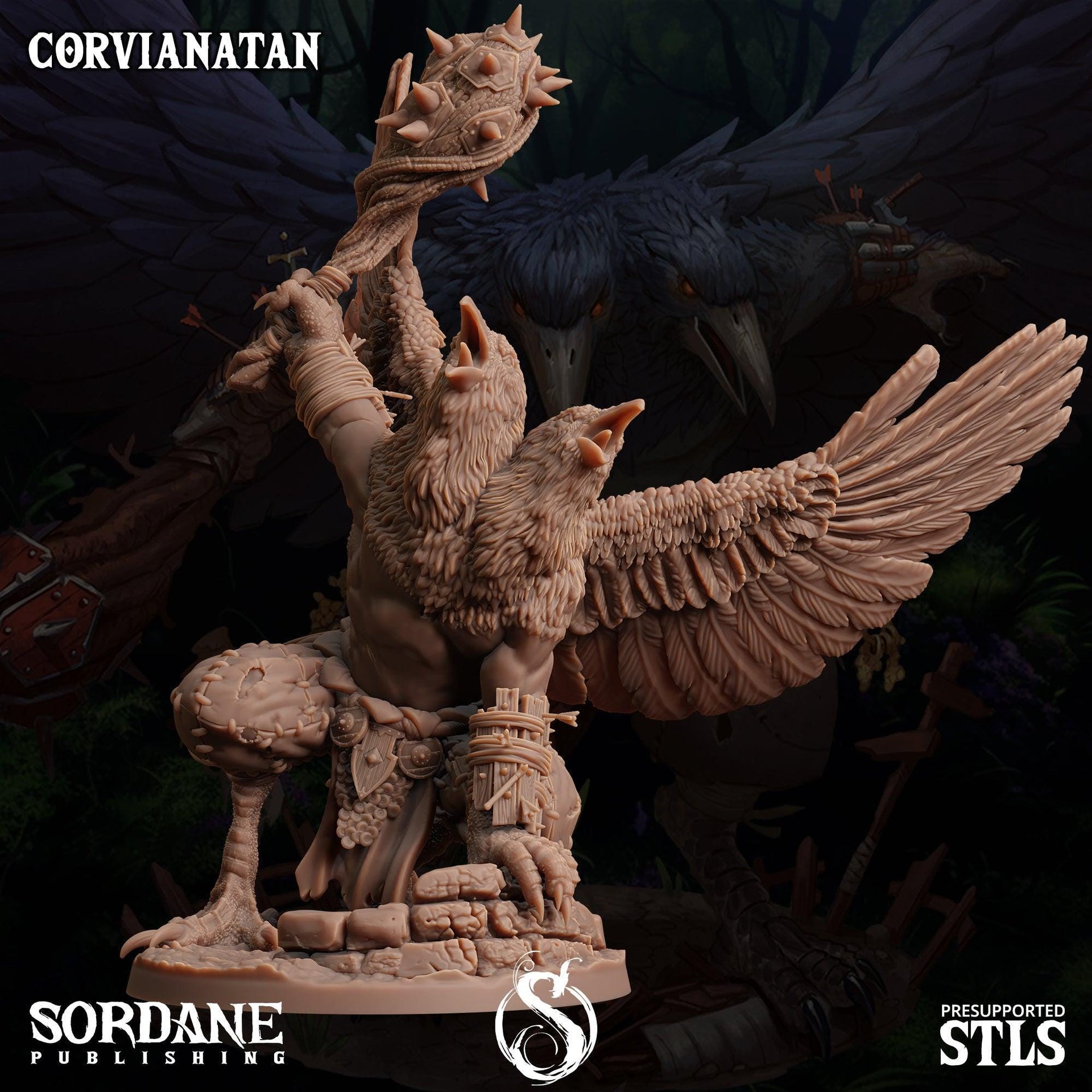 Corvianatan, Birdfolk Etin - Sordane Publishing | 28mm and 32mm | Wargaming | DnD | Tabletop Roleplaying