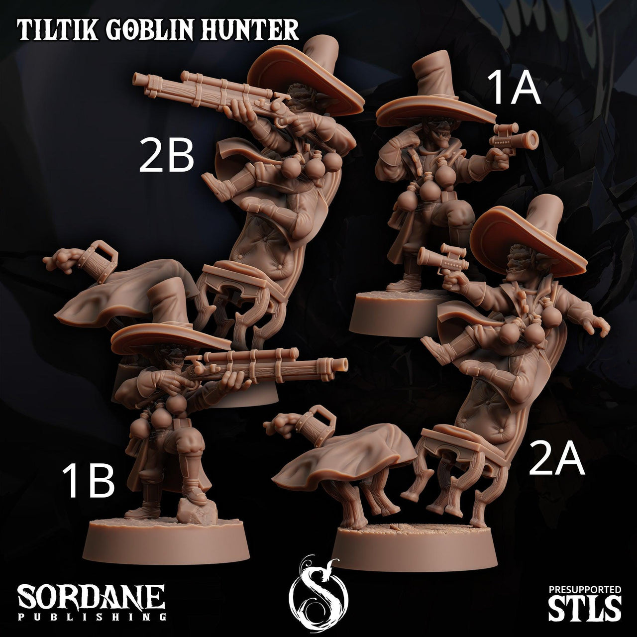 Tiltik Goblin Hunter, Goblin Bandit - Sordane Publishing | 28mm and 32mm | Wargaming | DnD | Tabletop Roleplaying