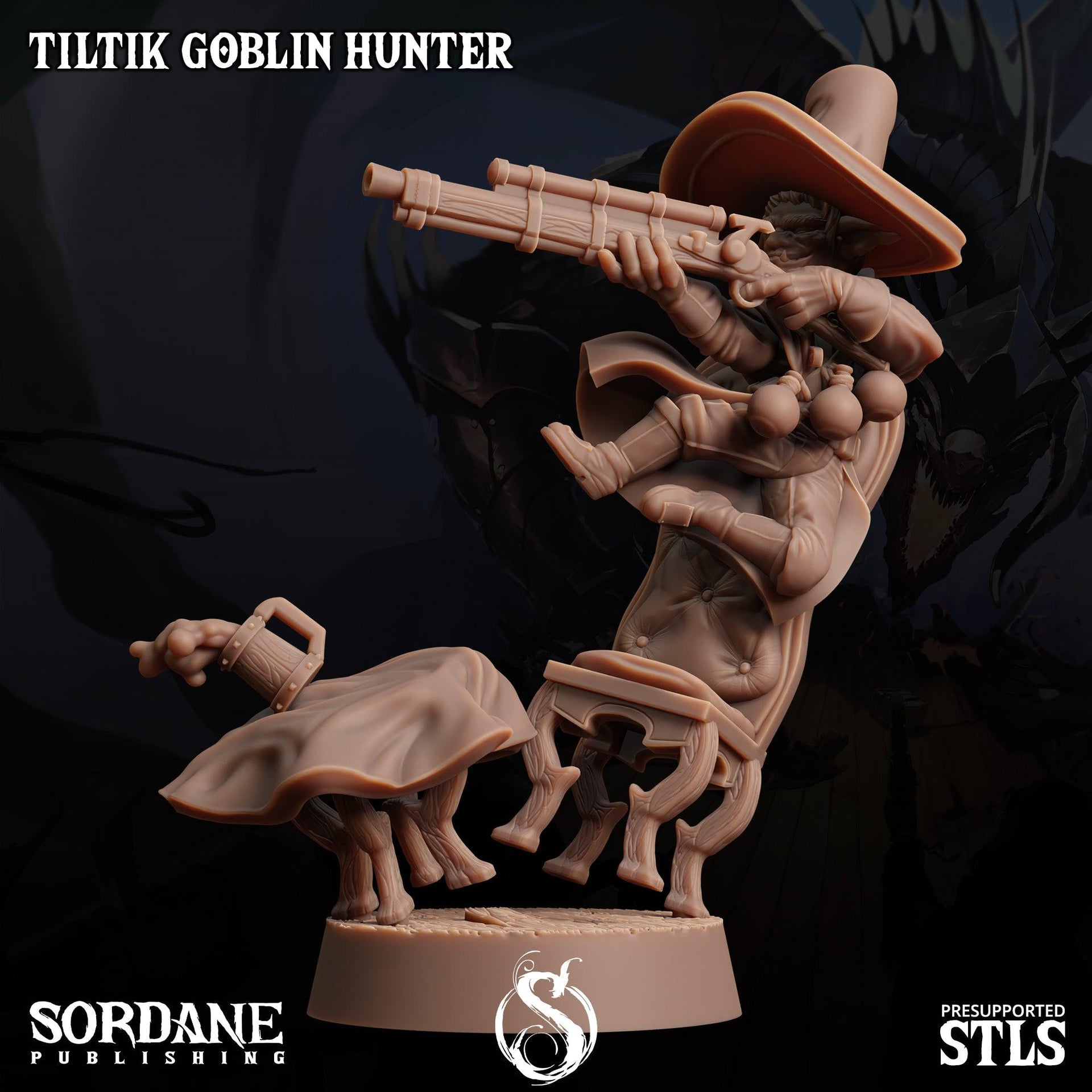 Tiltik Goblin Hunter, Goblin Bandit - Sordane Publishing | 28mm and 32mm | Wargaming | DnD | Tabletop Roleplaying