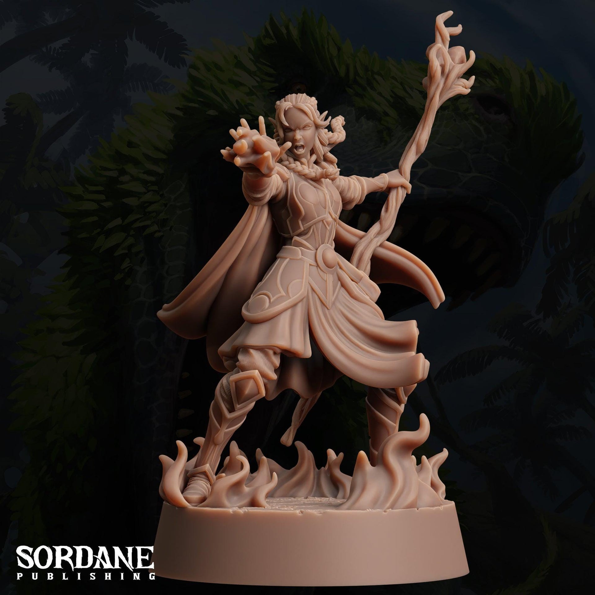 Umbriel Elf Sorceress, Dark Elf Mage- Sordane Publishing | 28mm and 32mm | Wargaming | DnD | Tabletop Roleplaying