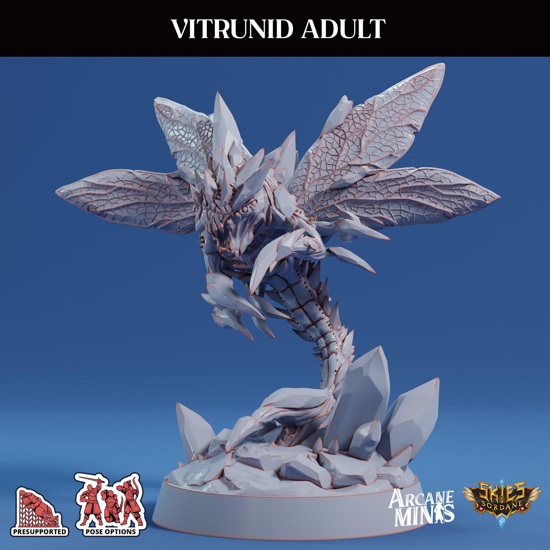 Vitrunid Adult, Alien Bug - Sordane Publishing (Copy) | 28mm and 32mm | Wargaming | DnD | Tabletop Roleplaying