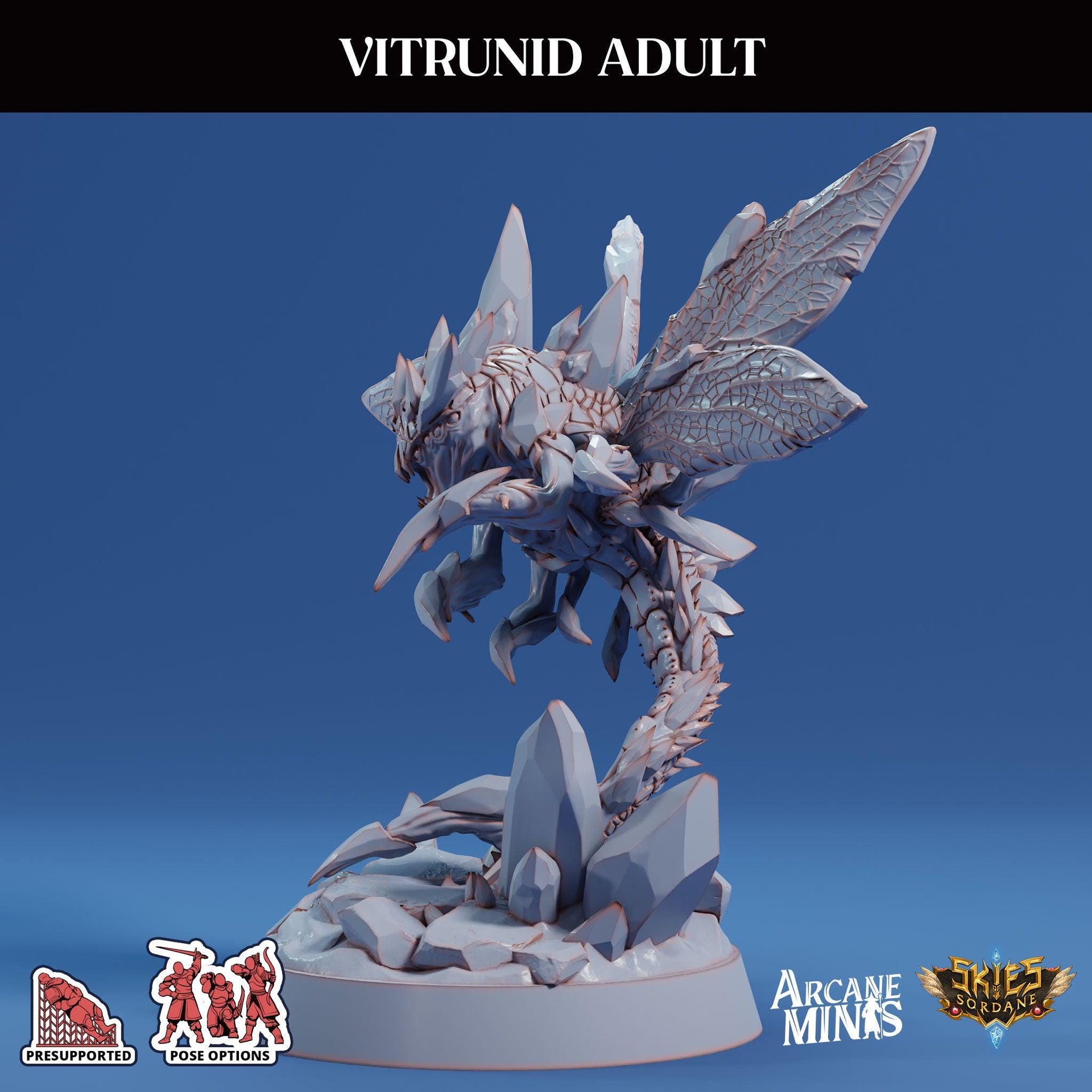 Vitrunid Adult, Alien Bug - Sordane Publishing (Copy) | 28mm and 32mm | Wargaming | DnD | Tabletop Roleplaying