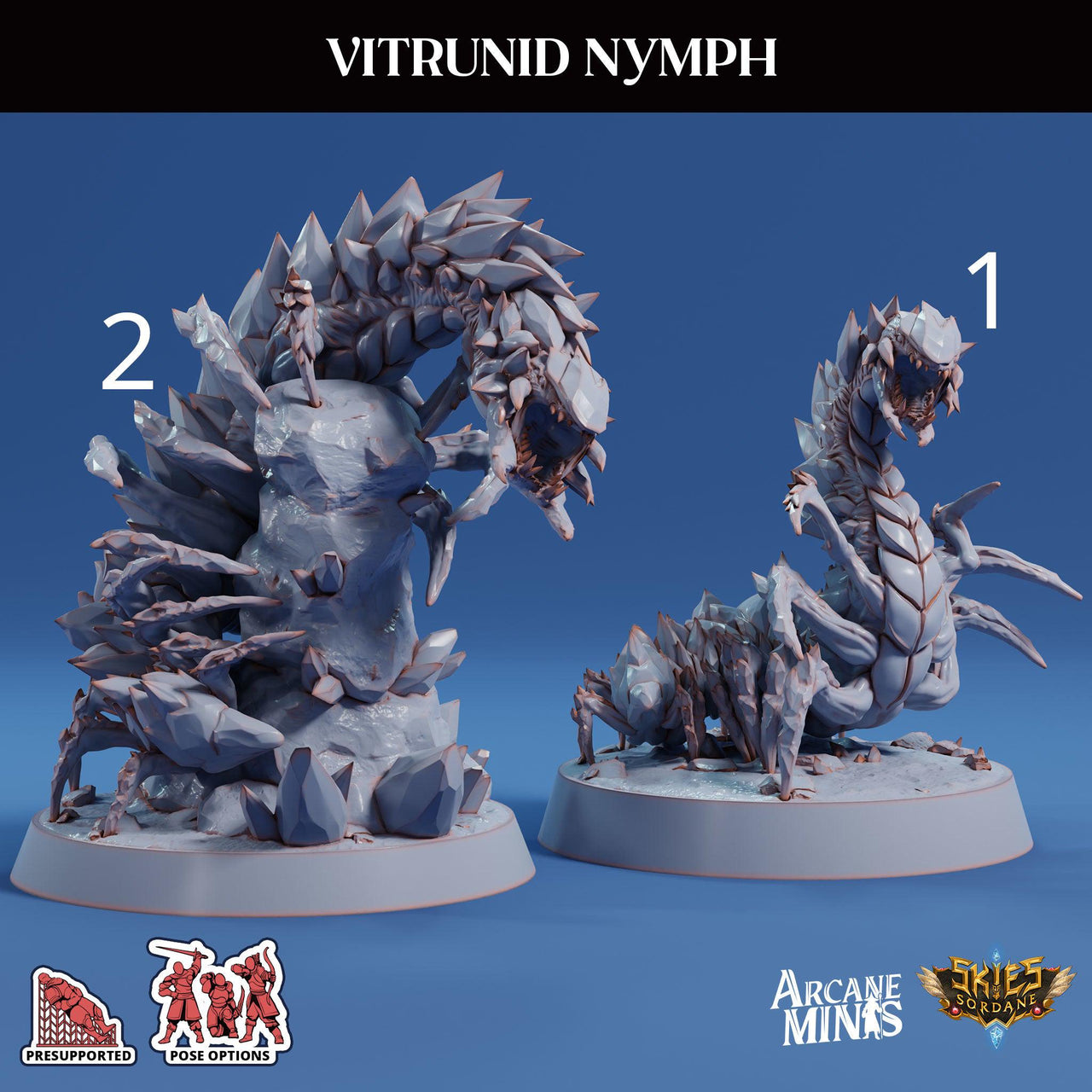 Vitrunid Nymph, Alien Bug - Sordane Publishing | 28mm and 32mm | Wargaming | DnD | Tabletop Roleplaying