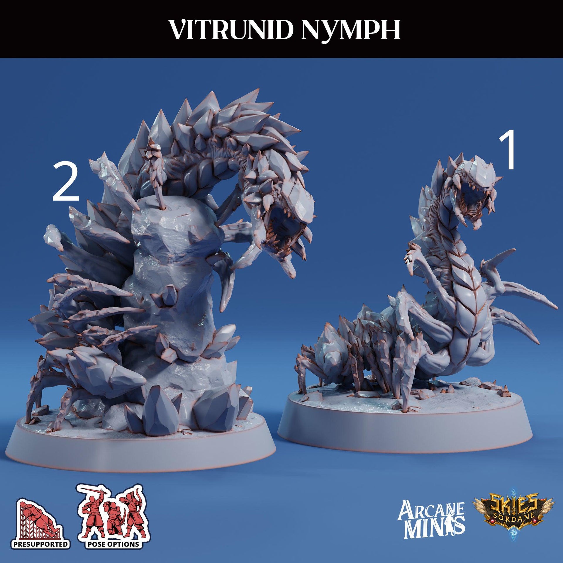 Vitrunid Nymph, Alien Bug - Sordane Publishing | 28mm and 32mm | Wargaming | DnD | Tabletop Roleplaying