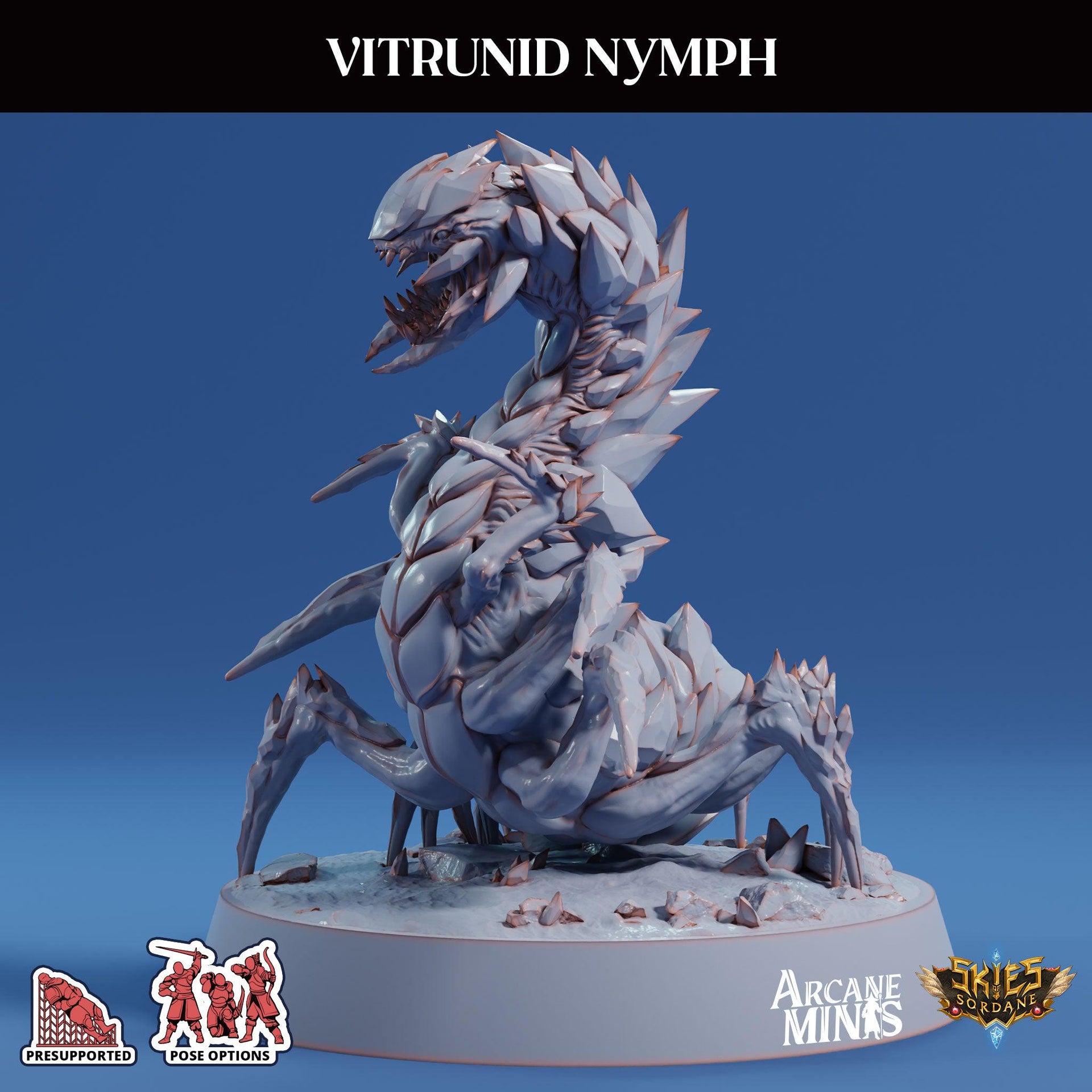 Vitrunid Nymph, Alien Bug - Sordane Publishing | 28mm and 32mm | Wargaming | DnD | Tabletop Roleplaying