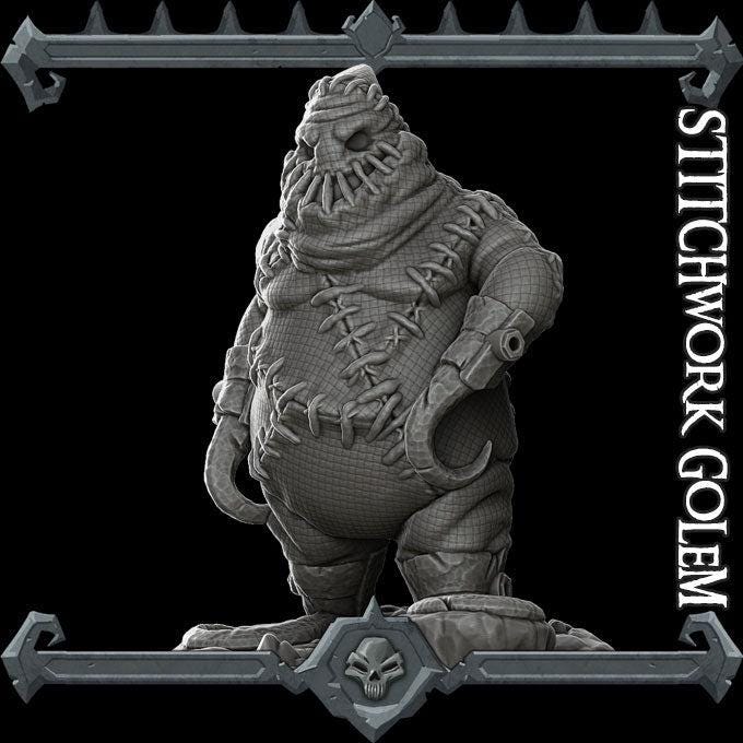 Stitchwork Golem - Rocket Pig Games | 28mm and 32mm | Wargaming | DnD | Tabletop Roleplaying
