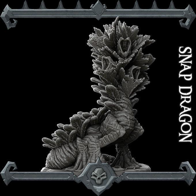 Snap Dragon. Little Leafy Dragon Monster - Rocket Pig Games | 28mm and 32mm | Wargaming | DnD | Tabletop Roleplaying