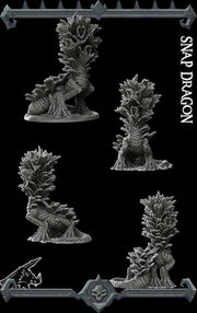 Snap Dragon. Little Leafy Dragon Monster - Rocket Pig Games | 28mm and 32mm | Wargaming | DnD | Tabletop Roleplaying