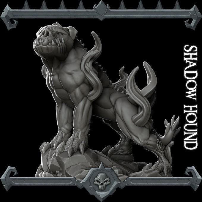 Shadow Hound. Spirit Dog - Rocket Pig Games | 28mm and 32mm | Wargaming | DnD | Tabletop Roleplaying