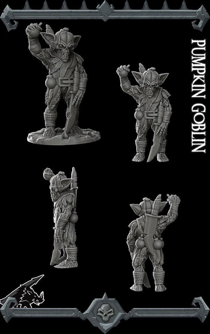 Pumpkin Goblin. Goblin Special Operative - Rocket Pig Games | 28mm and 32mm | Wargaming | DnD | Tabletop Roleplaying