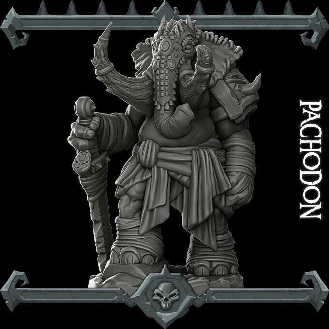 Pachodon. Elephant Folk Warrior - Rocket Pig Games | 28mm and 32mm | Wargaming | DnD | Tabletop Roleplaying