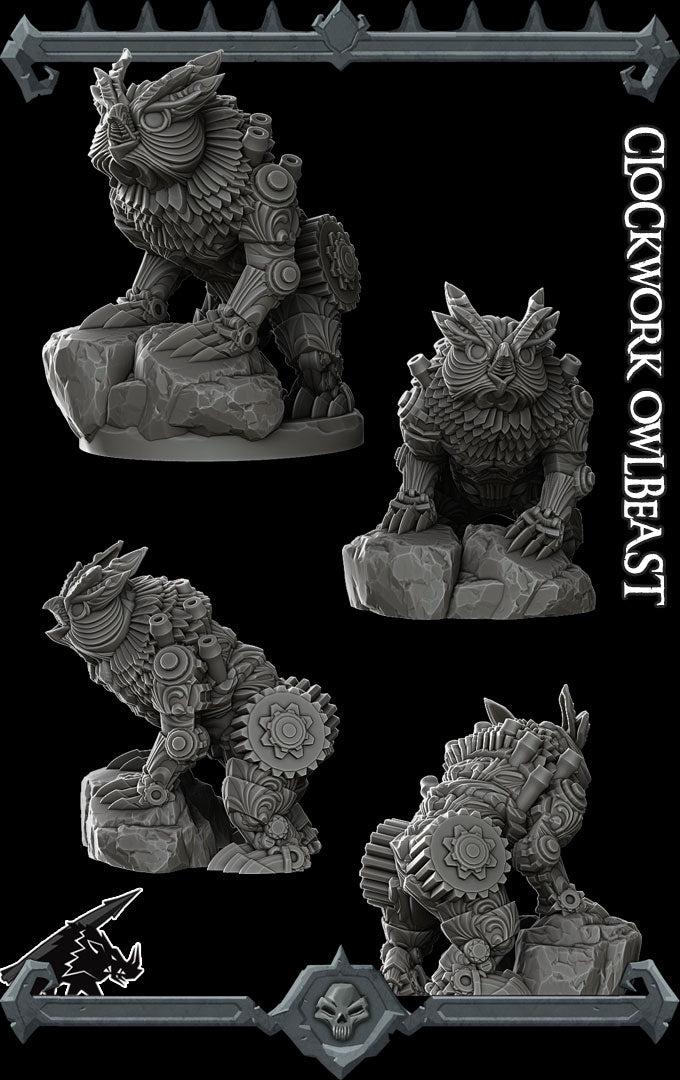 Clockwork Owlbeast. Owlbear Mech - Rocket Pig Games | 28mm and 32mm | Wargaming | DnD | Tabletop Roleplaying